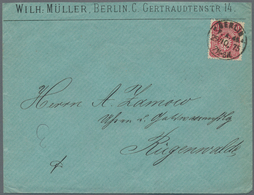 Deutsches Reich - Pfennige: 1875, 10 Pfge. Dunkelkarminrot (blutrot) EF Auf Brief Von Berlin Nach Rü - Nuovi