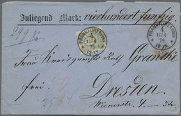 Deutsches Reich - Pfennige: 1879, 50 Pfennige Graugrün, Portogerechte Einzelfrankatur Auf Wertbrief - Neufs