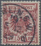 Deutsches Reich - Krone / Adler: 1889, 50 Pfg Bräunlichkarmin, Einwandfreies, Gestempeltes Stück, Do - Cartas & Documentos