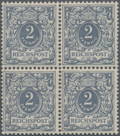 Deutsches Reich - Krone / Adler: 1900, 2 Pfg. Im Viererblock (senkr. Vorgefaltet), Dabei Linke Unter - Cartas & Documentos