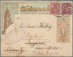 Deutsches Reich - Germania: 1900, 10 Pfg. Germania Reichspost, Zwei Werte Als Portogerechte Frankatu - Neufs