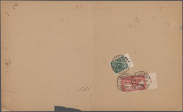 Deutsches Reich - Germania: 1900, 1 Mark Germania Reichspost Vom Linken Seitenrand Mit Plattennummer - Unused Stamps