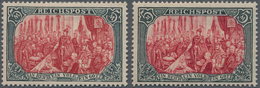 Deutsches Reich - Germania: 1900, 5 M. Reichspost Reichsgründungsfeier In Type II Und III, 2 Ungebra - Ongebruikt