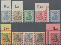 Deutsches Reich - Germania: 1902, Germania Mit Wasserzeichen, 2 Pfg. Bis 80 Pfg., Kompletter Satz, D - Unused Stamps