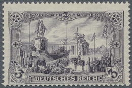 Deutsches Reich - Germania: 1902, 3 Mark Schwarzviolett Mit 26:17 Zähnungslöchern Postfrisch Mit Fot - Ongebruikt