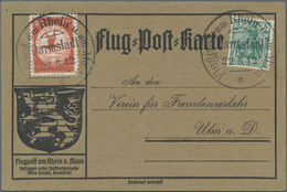 Deutsches Reich - Germania: 1912, Sonderpostkarte Der Flugpost Am Rhein Und Main Mit Luftpost Von Da - Nuevos