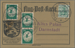 Deutsches Reich - Germania: 1912, Sonderpostkarte Der Flugpost Am Rhein Und Main Mit Luftpost An Das - Neufs