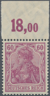 Deutsches Reich - Germania: 1911, 60 Pfg. Germania Friedensdruck Dunkelrötlichlila Vom Plattendruck- - Nuovi