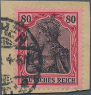 Deutsches Reich - Germania: 1915, Germania 80 Pf Karmin (metallisch Glänzend) / Schwarz Auf Hellrot, - Nuovi