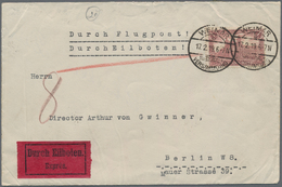 Deutsches Reich - Germania: 1915/1919, Reichspostamt 1 Mk. Auf Flugpost-Eilbrief Weimar National-Ver - Unused Stamps