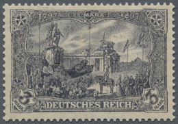 Deutsches Reich - Germania: 1918, Denkmalenthüllung 3 Mark Kriegsdruck Schwarzviolettgrau 26:17 Zähn - Nuevos