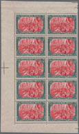 Deutsches Reich - Germania: 1916, 5 Mark Grünschwarz/dunkelkarmin, Kriegsdruck, 26:17 Zähnungslöcher - Unused Stamps