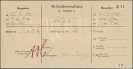 Deutsches Reich - Inflation: 1920, 2 Pf Germania Grau Im Senkr. 10er-Block Rückseitig Auf "Gesprächs - Brieven En Documenten