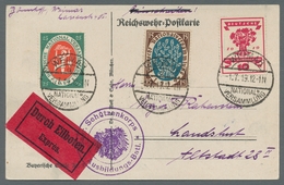 Deutsches Reich - Inflation: 1919, "10 Bis 25 Pfg. Nationalversammlung", Sauber Mit Ersttagsstempel - Cartas & Documentos