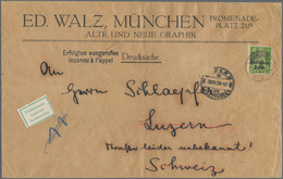 Deutsches Reich - Inflation: 1920, 5 Pf Gelbgrün, Portogerechte EF Auf Drucksachen-Umschlag Von MÜNC - Storia Postale