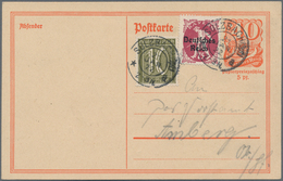 Deutsches Reich - Inflation: 1922, Bedarfs- Und Portogerecht Gebrauchte Ganzsachenpostkarte 40 Pfenn - Briefe U. Dokumente