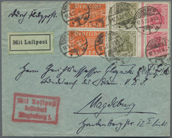 Deutsches Reich - Inflation: 1922, Germania 40 Pfg. Karmin Und 60 Pfg. Oliv Je Im Senkrechten Randpa - Covers & Documents