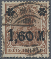 Deutsches Reich - Inflation: 1921, 1.60 M Auf 5 Pfg. Dunkelbraun Mit Stumpfschwarzem Aufdruck, Etwas - Brieven En Documenten