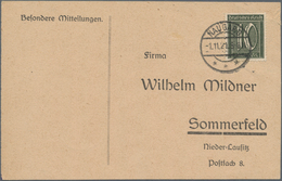 Deutsches Reich - Inflation: 1921, 10 Pf Ziffer Schwarzoliv, Portogerechte Einzelfrankatur Auf 'Druc - Covers & Documents