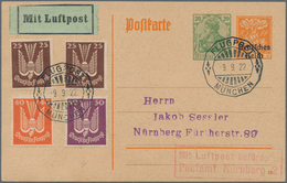 Deutsches Reich - Inflation: 1922, Amtliche Ganzsachenpostkarte Mit Zudruck Von Germania 20 Pfennig - Covers & Documents