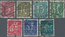 Deutsches Reich - Inflation: 1921, 7 Höchstwerte 5,10,15,30,80,120,160 Pfg. Aus Dem Freimarkensatz M - Storia Postale