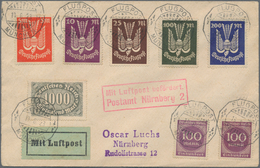 Deutsches Reich - Inflation: 1923, Luftpostbrief Mit Guter Frankatur Der Flugpostausgabe Von München - Briefe U. Dokumente