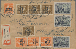 Deutsches Reich - Inflation: 1923, Rhein-Ruhr Hilfe 5 M + 100 M U. 25 M + 500 M, Je 4 Stück, Sowie 3 - Covers & Documents