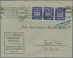 Deutsches Reich - Inflation: 1923, 200 M Holztaube Im Waager. 3er-Streifen Als MeF Auf Ortsbrief In - Cartas & Documentos