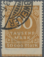 Deutsches Reich - Inflation: 1923, 50 Tsd. Mark "Ziffer Im Kreis" Unterer Zähnungsschlag Um 3 Zähne - Brieven En Documenten