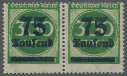 Deutsches Reich - Inflation: 1923, Freimarke Ziffern Im Kreis 75 Tsd Auf 300 M Mit DOPPELBILDDRUCK D - Briefe U. Dokumente