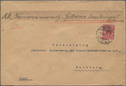 Deutsches Reich - Weimar: 1923, 10 Pf Ziffern Mischfrankatur Mit Rückseitig 3x 20 Pf Ziffern Und ERS - Otros & Sin Clasificación