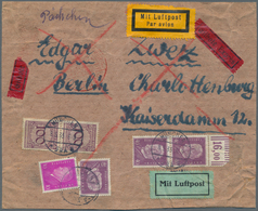 Deutsches Reich - Weimar: 1923/1930, Korbdeckel 100 Pfg. (senkrechtes Paar), Sowie Reichspräsident 4 - Other & Unclassified