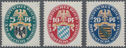 Deutsches Reich - Weimar: 1925/29, Nothilfe Landeswappen I-IV, Kompl. Garnitur Aller 4 Sätze In Einw - Other & Unclassified