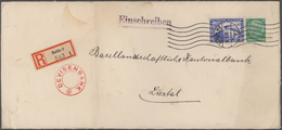 Deutsches Reich - 3. Reich: 1935, 2 RM Zeppelin Zusammen Mit 15 Pfg. Hindenburg, Portogerechte Frank - Lettres & Documents