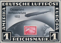 Deutsches Reich - 3. Reich: 1933: In Schwarz Und Deckweiß Komplett Gemalter Entwurf Für Die 1 Mark Z - Storia Postale
