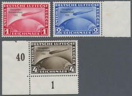 Deutsches Reich - 3. Reich: 1933, Chicagofahrt 3 Werte Komplett, Dabei 1 Und 2 Ungebraucht Mit Saube - Storia Postale