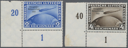 Deutsches Reich - 3. Reich: 1933, Chicagofahrt, 2 Und 4 RM Postfrisch Aus Der Linken Unteren Bogenec - Covers & Documents
