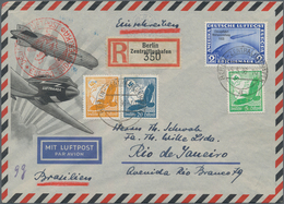 Deutsches Reich - 3. Reich: 1933 - 1934, 2 RM Chicago-Fahrt Und Zusatzfrankatur 3 Werte Flugpostmark - Lettres & Documents