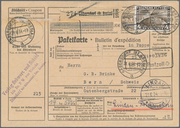 Deutsches Reich - 3. Reich: 1934, 4 RM Chicagofahrt Als Einzelfrankatur Auf Vollständiger Paketkarte - Cartas & Documentos