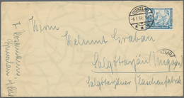 Deutsches Reich - 3. Reich: 1933, 20 + 10 Pf Grünlichblau Nothilfe 'Wagner', Gez. K 14, Portogerecht - Cartas & Documentos