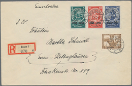 Deutsches Reich - 3. Reich: 1933, 5 Pfg., 10 Pfg. Und 20 Pfg. Marken Aus Nothilfeblock Zusammenhänge - Storia Postale