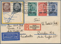 Deutsches Reich - 3. Reich: 1933, 5 Pfg., 10 Pfg. Und 20 Pfg. Marken Aus Nothilfe-Block Zusammenhäng - Cartas & Documentos