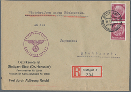 Deutsches Reich - 3. Reich: 1934, 15 Pf Hindenburg, Senkr. Paar Als Ausschließliche Frankatur Für Di - Lettres & Documents