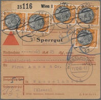 Deutsches Reich - 3. Reich: 1940, 100 Pf Hindenburg, 5 Stück Als Mehrfachfrankatur Auf Nachnahme-Pak - Covers & Documents