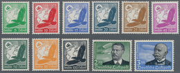 Deutsches Reich - 3. Reich: 1934, Flugpost, Postfrischer Satz, Teils In Normaler Zähnung, 25 Und 100 - Covers & Documents