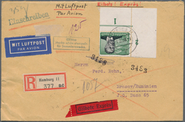 Deutsches Reich - 3. Reich: 1934, 2 RM Flugpost Zeppelin Aus Der Linken Unteren BOGENECKE Auf R-Eilb - Covers & Documents