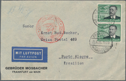 Deutsches Reich - 3. Reich: 1934, 2 RM Lilienthal, Senkr. Paar Als Portogerechte Mehrfachfrankatur A - Briefe U. Dokumente