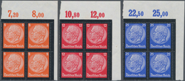 Deutsches Reich - 3. Reich: 1934, 3 Pf. Bis 25 Pf. Hindenburg Mit Trauerrand, Ungefalteter Luxus-Obe - Covers & Documents