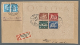 Deutsches Reich - 3. Reich: 1935, "OSTROPA"-Block Mit Zweimal ESST Auf Beschnittenem R-FDC Mit Zusat - Covers & Documents