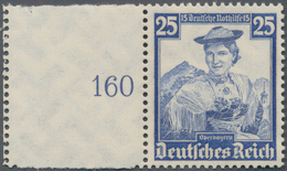 Deutsches Reich - 3. Reich: 1935, 25 + 15 Pf Volkstrachten Vom Linken Bogenrand Mit Anhängendem Gezä - Briefe U. Dokumente